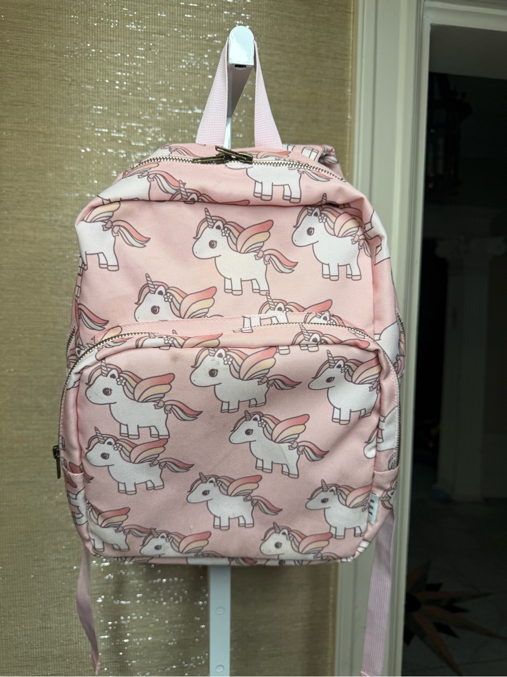 Huxbaby Pink Unicorn Print Kids Backpack